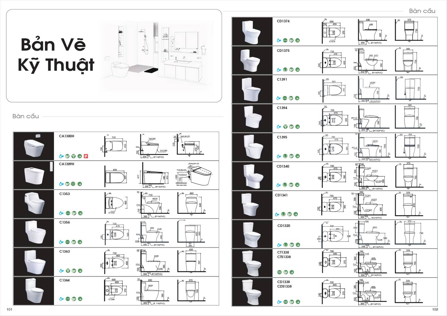 Thiết bị vệ sinh CAESAR Catalogue và Bảng giá mới nhất /Page 52